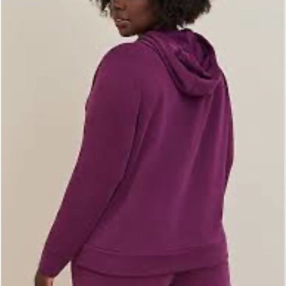 torrid purple Cupro Long Sleeve Active Hoodie Sweatshirt - Picture 3 of 10